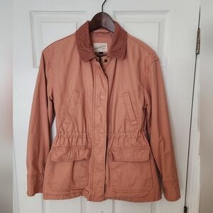 Blush colored lined utility jacket